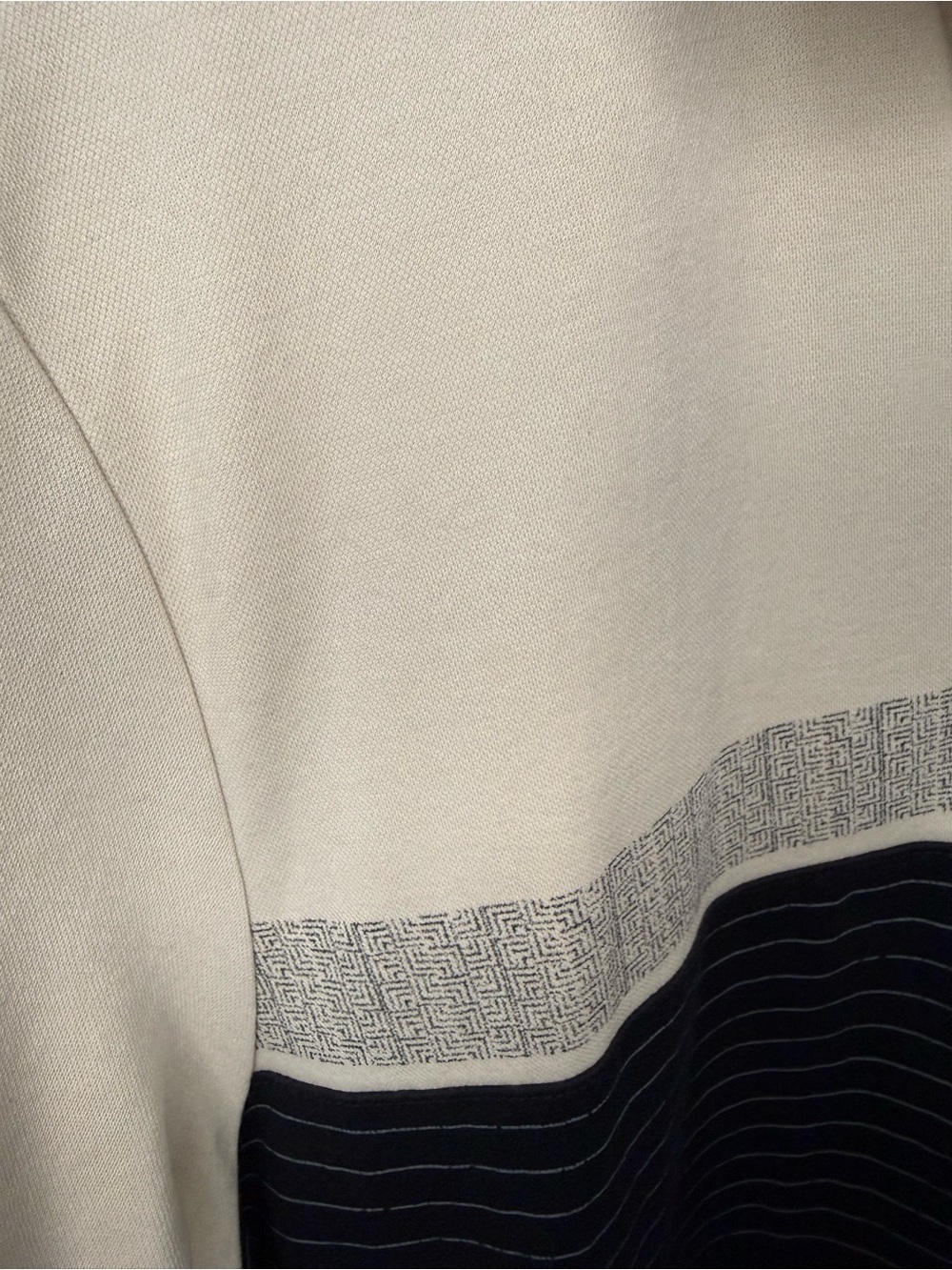 TravisMathew Polo Shirt Mens Large Beige Black Hang Glide Colorblock Golf Casual - Picture 2 of 9